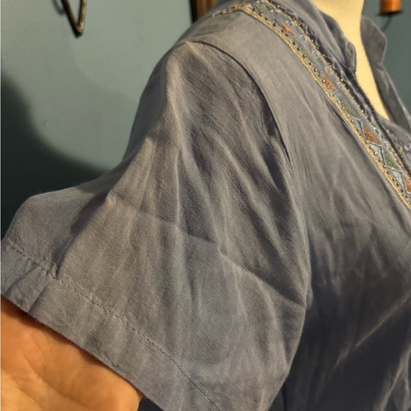 raya sun, Beaded, Linen Blend, BoHo Dress - Picture 7 of 8